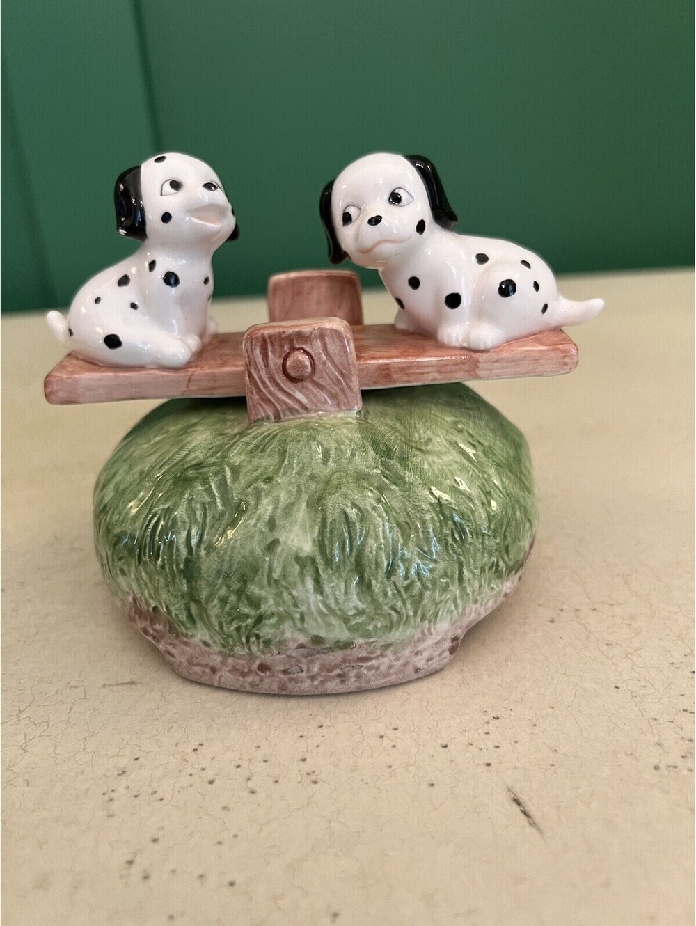 Otagiri Dalmatian Music Figure, "I'm Sitting on Top of The World" WORKING